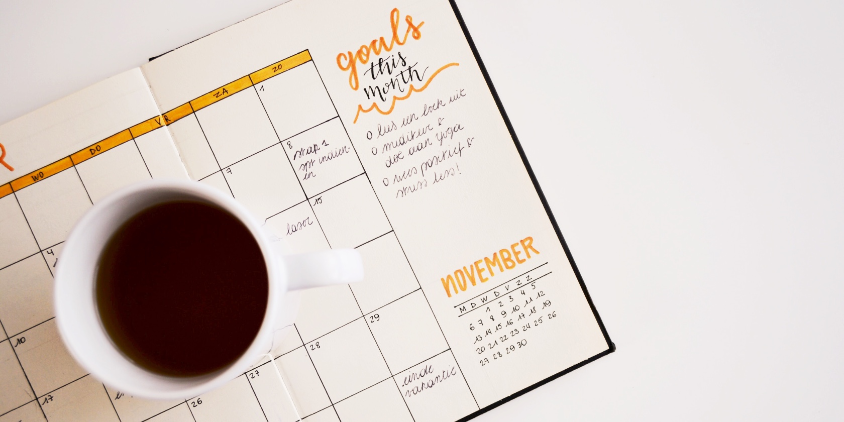 Sample bullet journal spread