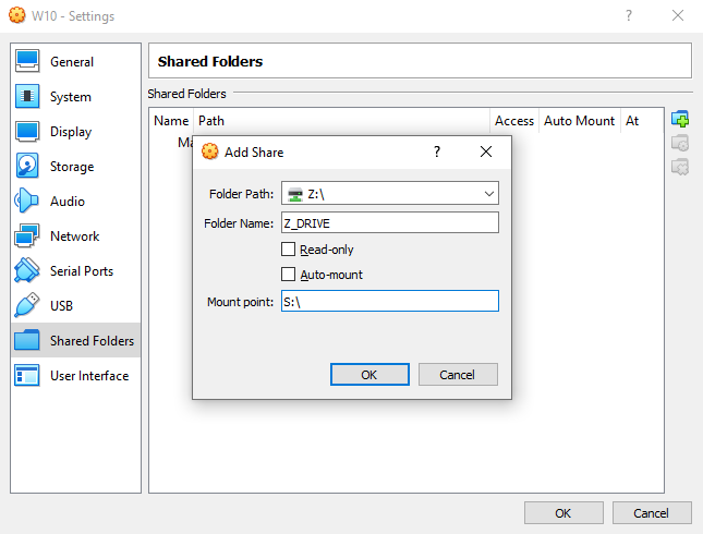 Share folders between host OS and guest virtual machines